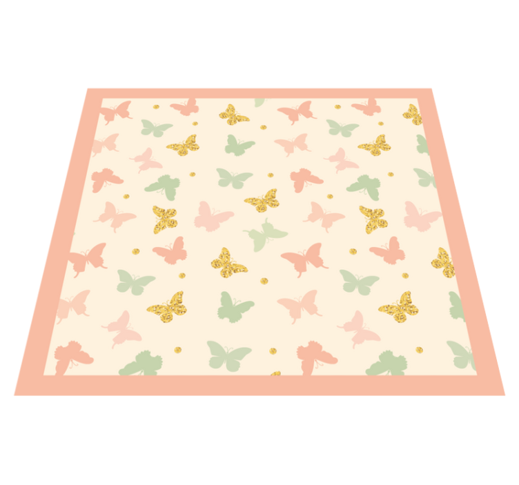 Butterfly polka dots animal rug - TenStickers