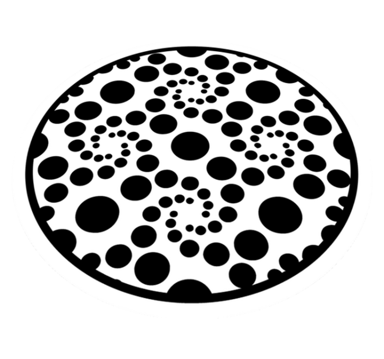 Polka Dot Swirls geometric vinyl rugs - TenStickers
