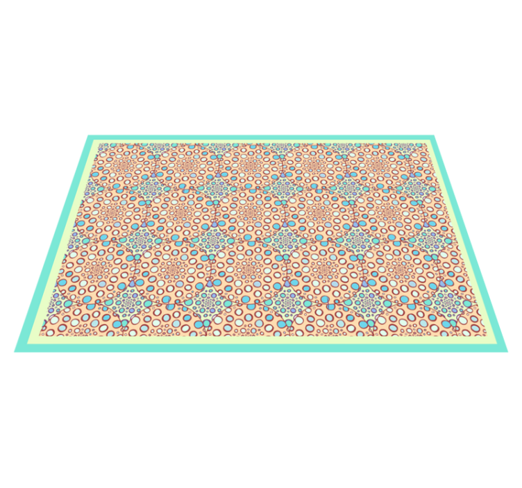 Graceful botanical print bedroom vinyl rug - TenStickers