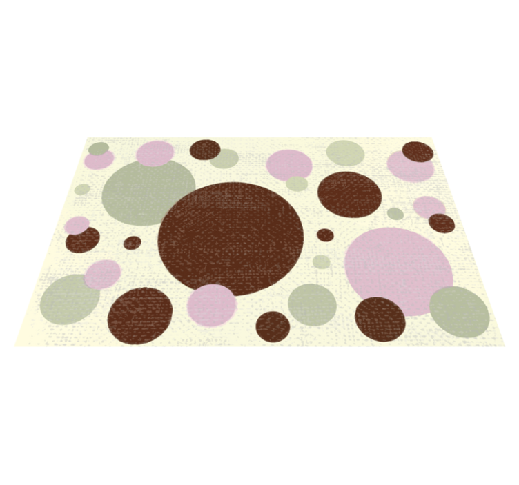 Big and small polka dots geometric rugs - TenStickers