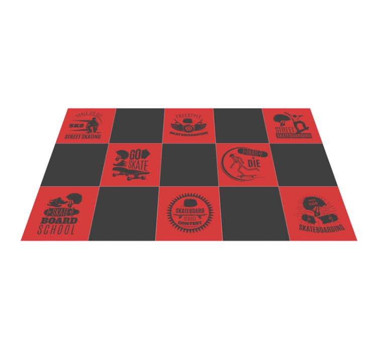 Skateboard Themed gaming vinyl rug - TenStickers