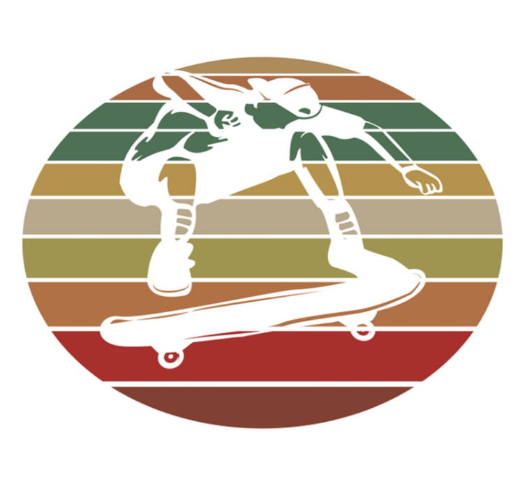 Skater Silhouette teenager vinyl rug - TenStickers