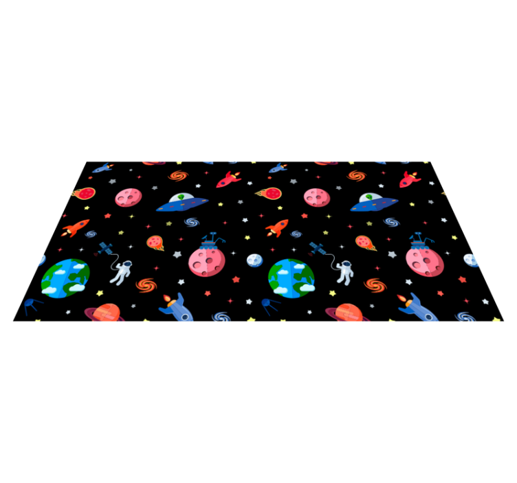 Space Adventure Print vinyl rug - TenStickers
