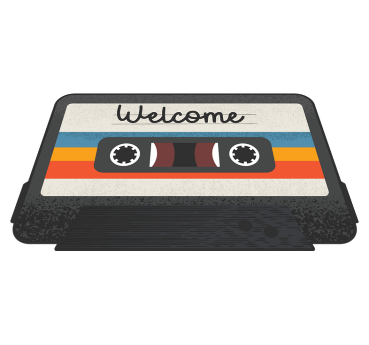 Welcome mix tape custom rug - TenStickers