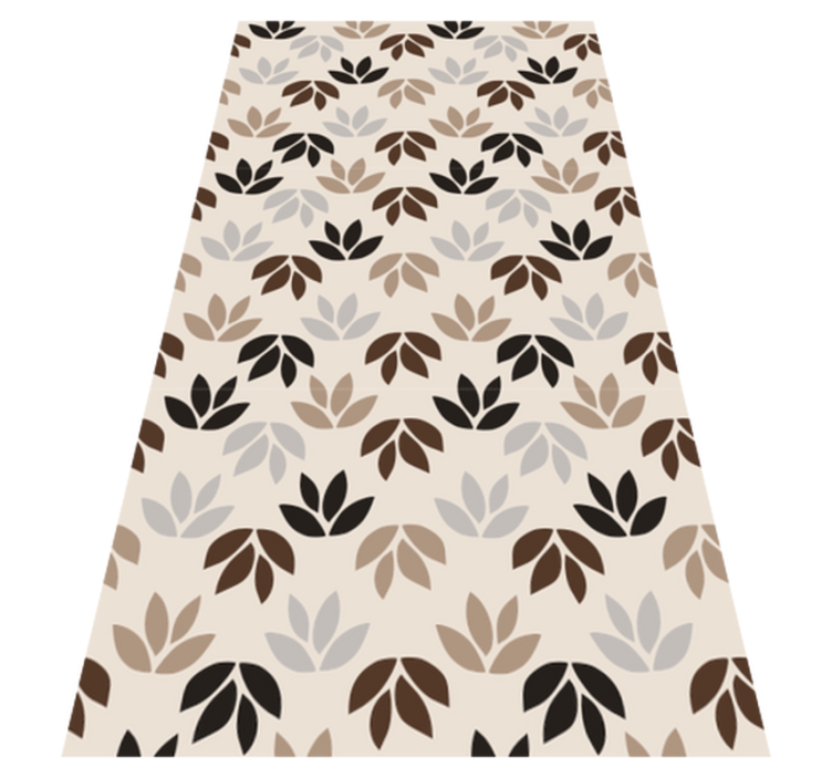 Floral Pattern Theme flower vinyl rug - TenStickers