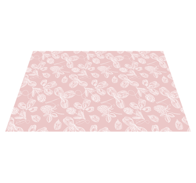 Botanical Sketches flower vinyl rug - TenStickers