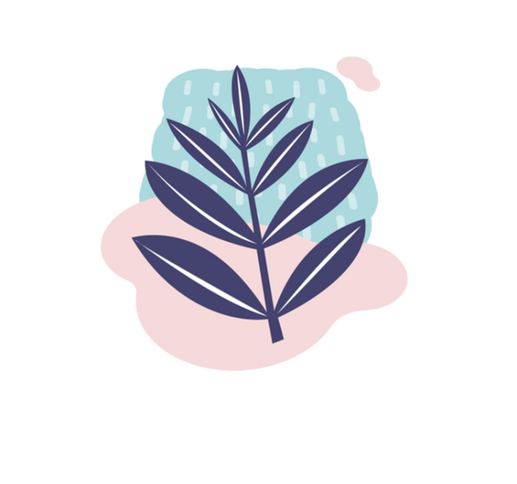 Aquarella rain plant nature vinyl rug - TenStickers