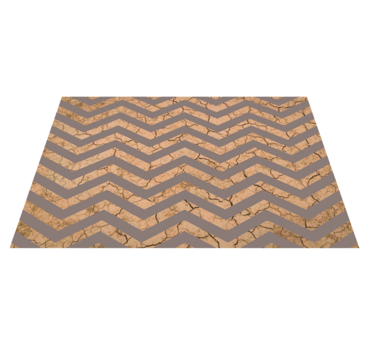 Chevron Cracked Texture textured vinyl rug - TenStickers