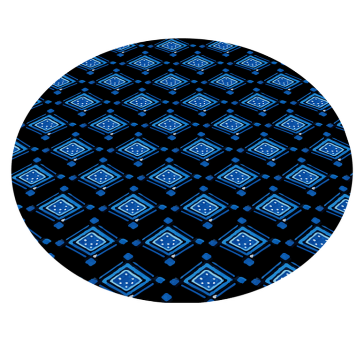 Black and Blue Nordic vinyl rug - TenStickers