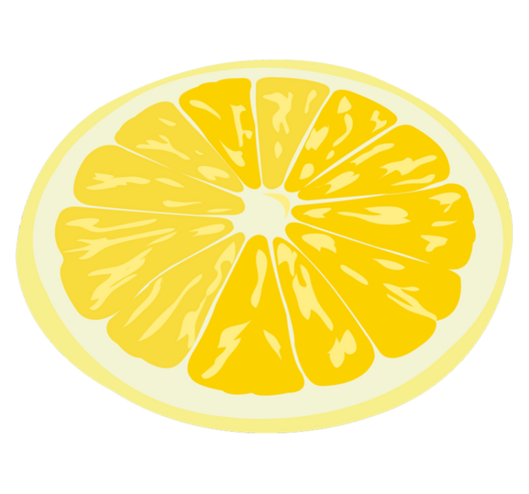 Sliced lemon  kitchen floor tiles - TenStickers