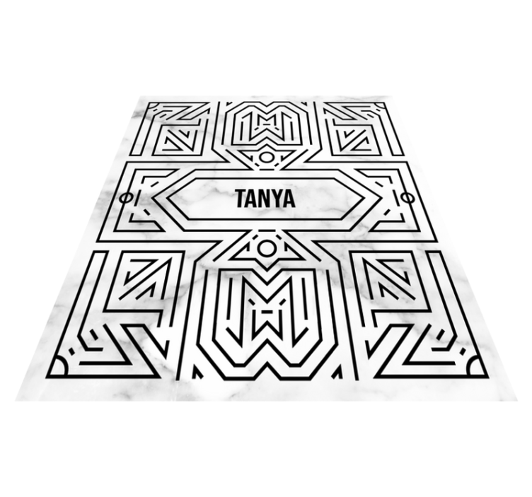Art Déco maze teenager vinyl rug - TenStickers
