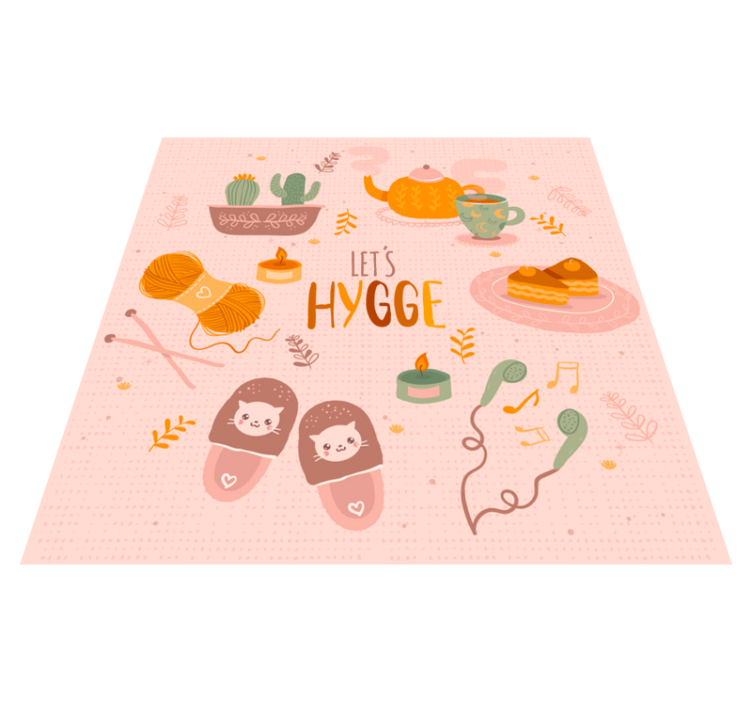 Let's hygge cozy design teenager vinyl rug - TenStickers