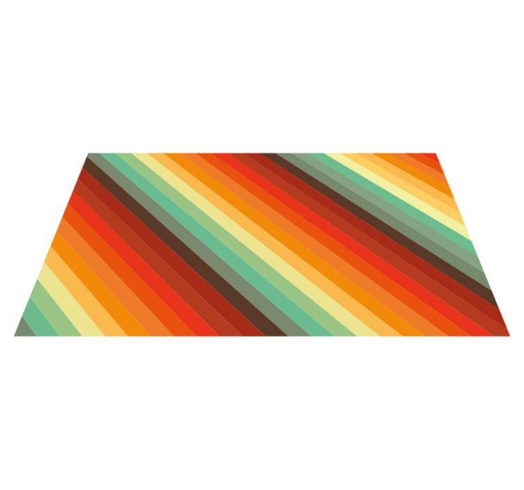 Retro colours stripes vinyl carpet - TenStickers