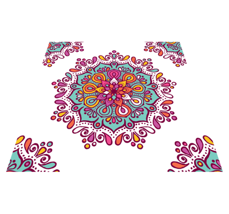 Mandala for kitchen kitchen floor tiles - TenStickers
