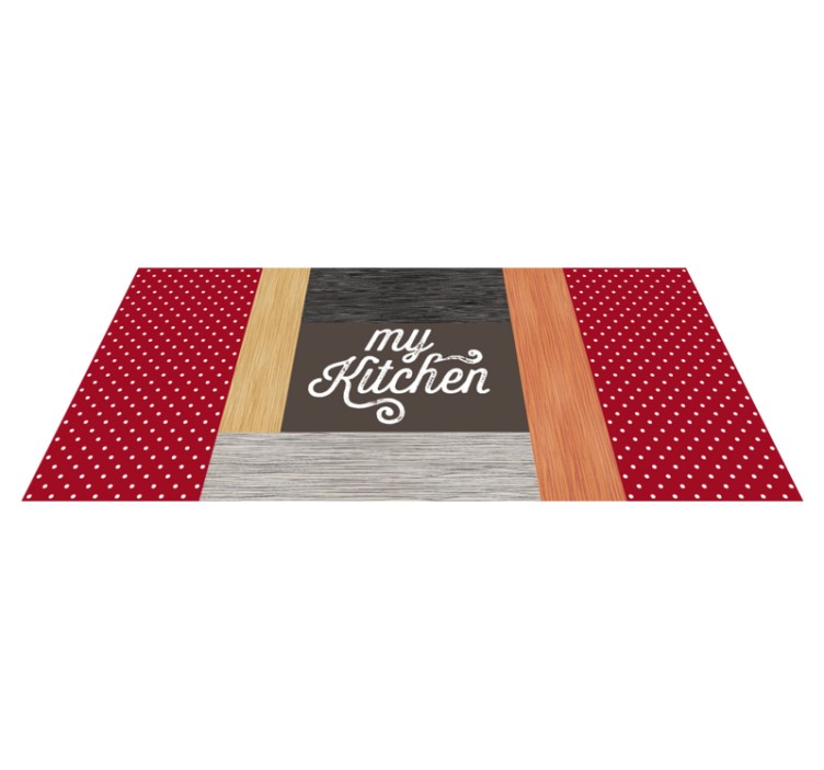 My space with textures kitchen vinyl rug - TenStickers