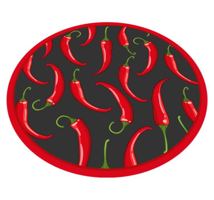 Red hot chilli peppers kitchen floor tiles - TenStickers
