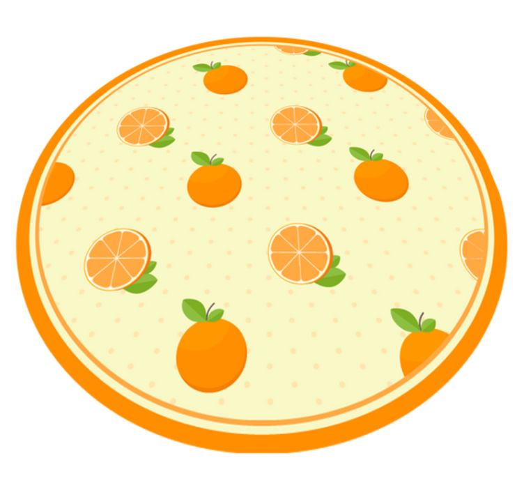 Citrus fruit illustration kitchen vinyl rug - TenStickers