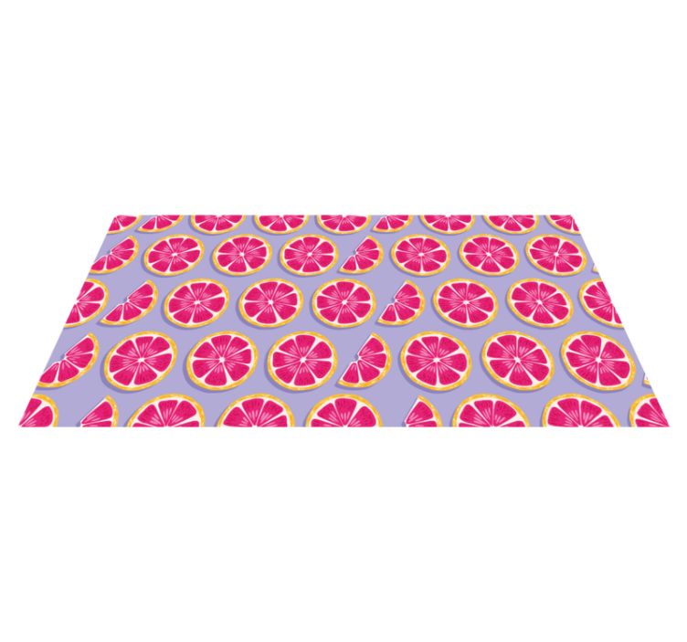 Grapefruit slices kitchen vinyl rug - TenStickers