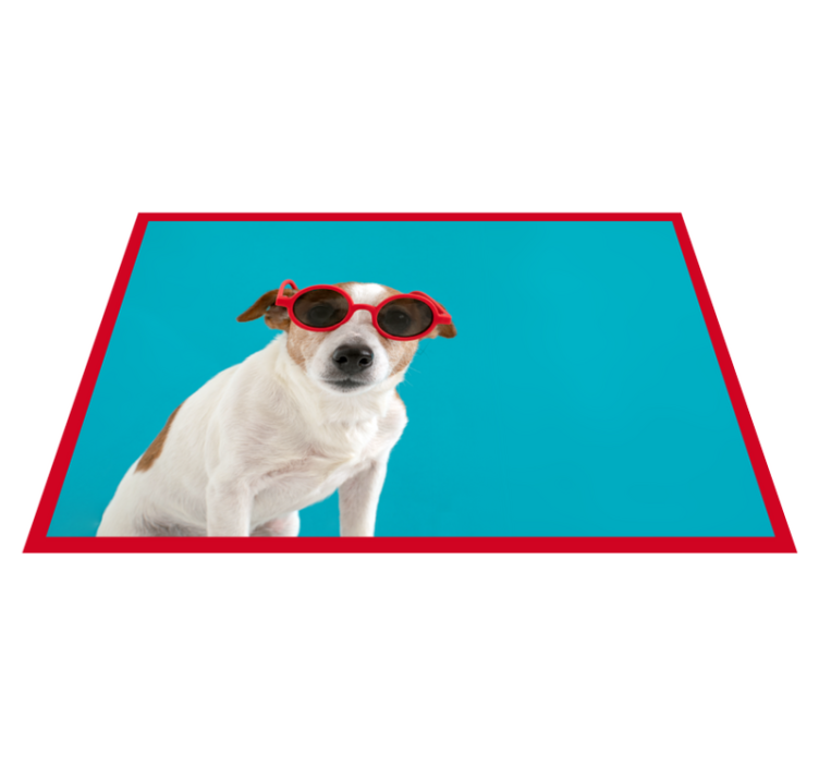 Chic dog portrait animal vinyl rug - TenStickers