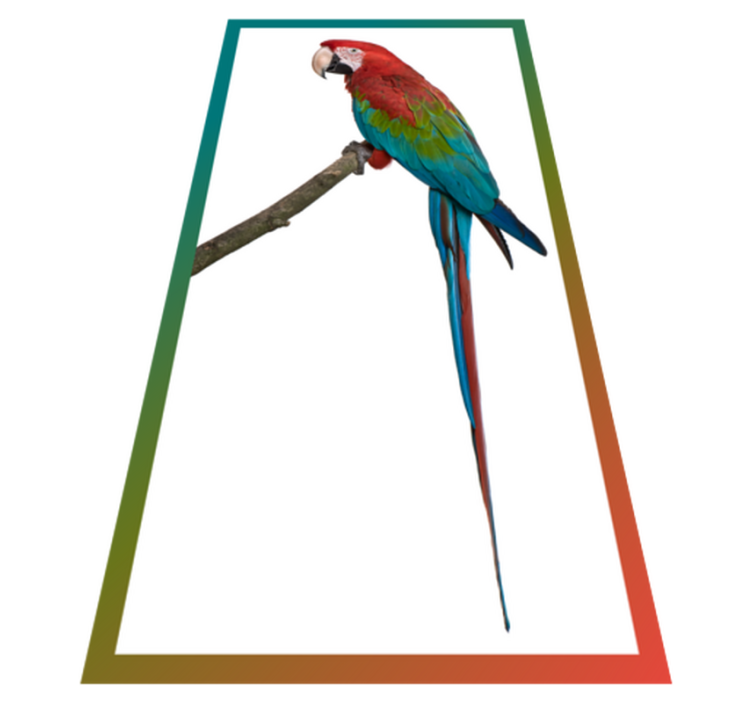 Parrot profile animal rug - TenStickers