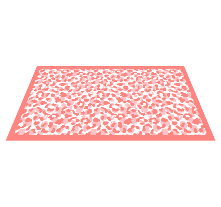 Light Pink Leopard print animal print vinyl rug - TenStickers