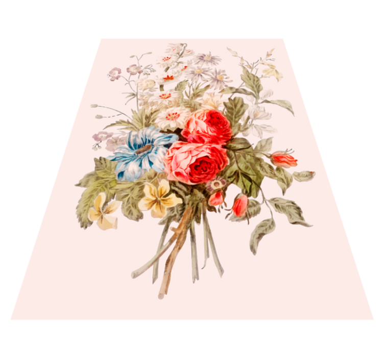 Peony bunch floral rug decoration - TenStickers