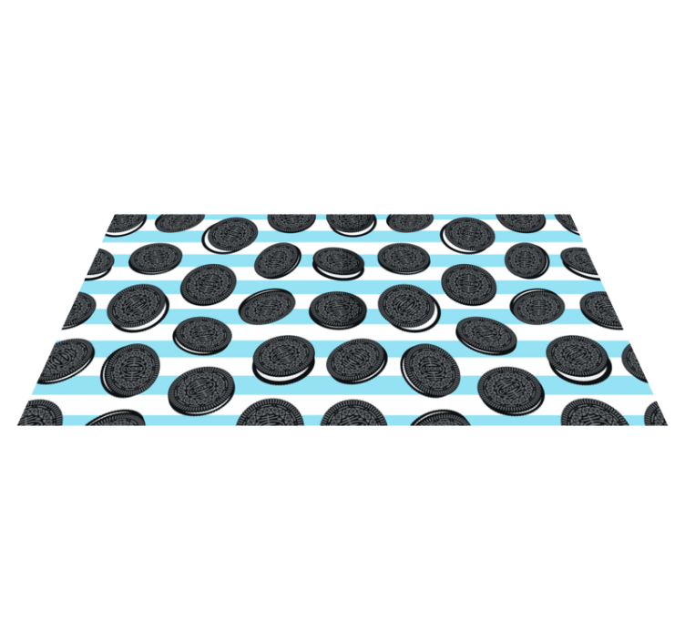 Oreo pattern kitchen floor tiles - TenStickers