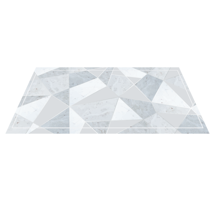 Geometric Gray Pattern marble vinyl rug - TenStickers