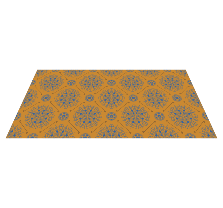 Italian yellow and blue tile carpet - TenStickers