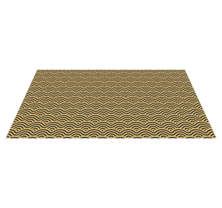 Wavy Patterned Look geometric vinyl rug - TenStickers