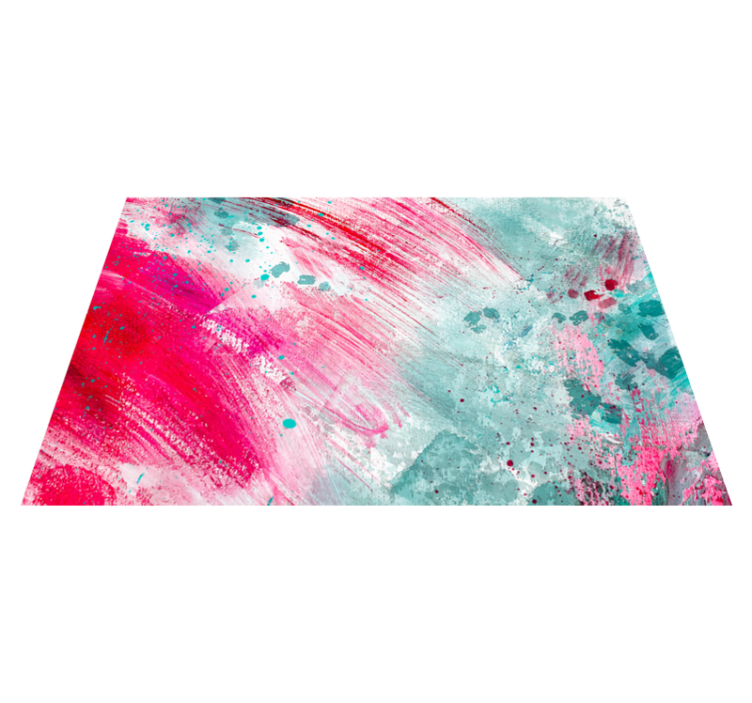 Colourful artistic pattern mosaic vinyl rug - TenStickers