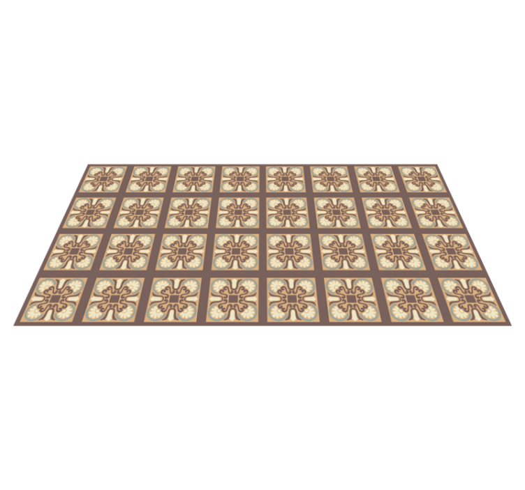 Ceramic Tile Pattern kitchen vinyl rug - TenStickers