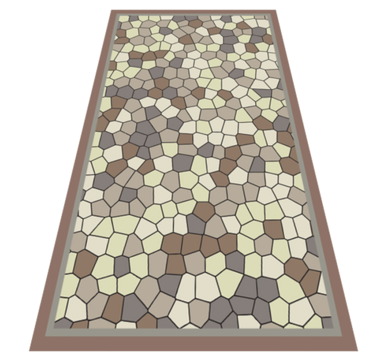 Gray stained glass mosaic floor tiles - TenStickers