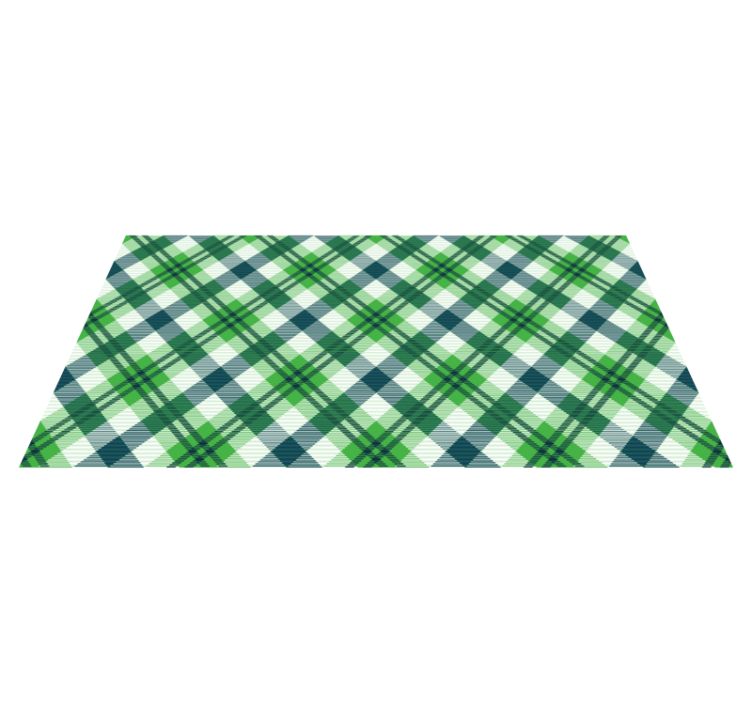 Green and Blue Scottish Tartan vintage rug - TenStickers