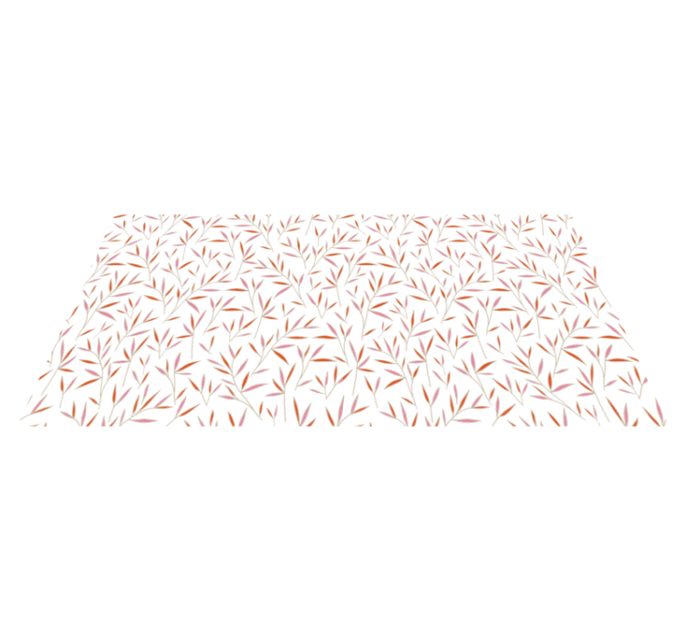 Delicate Leaf Pattern flower vinyl rug - TenStickers