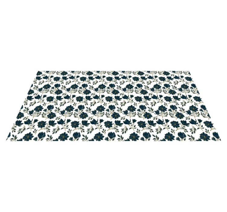 Floral beauty design flower vinyl rug - TenStickers