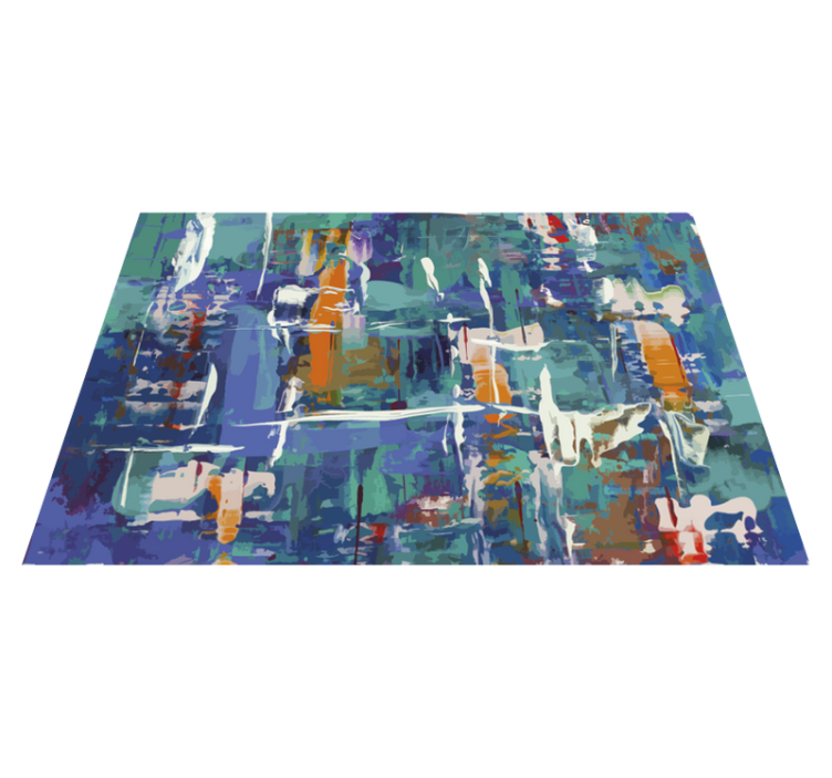 Colorful abstract splash vinyl rug - TenStickers