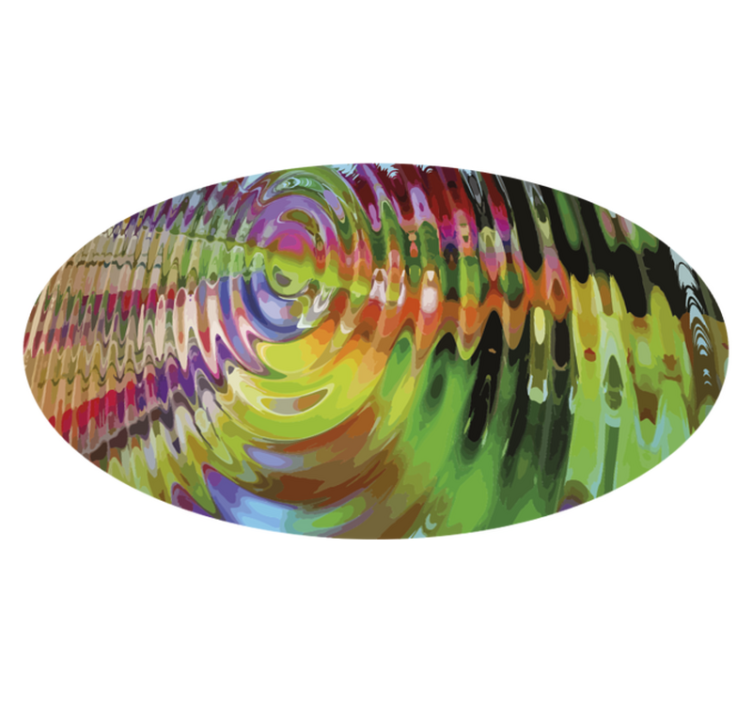 Colorful ripple pattern vinyl rug - TenStickers