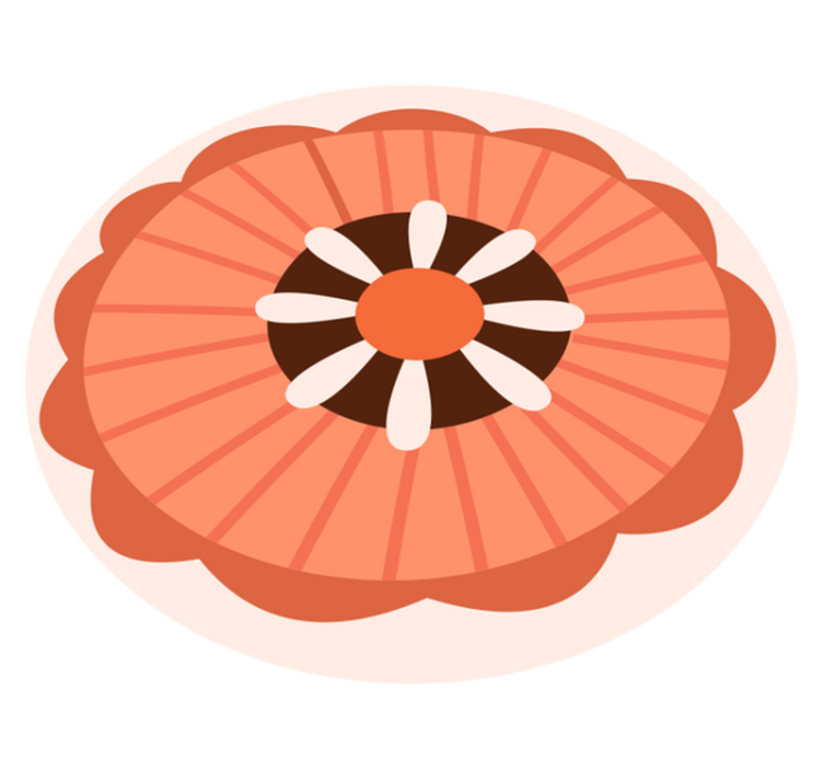 Floral round Nordic style geometric rugs - TenStickers