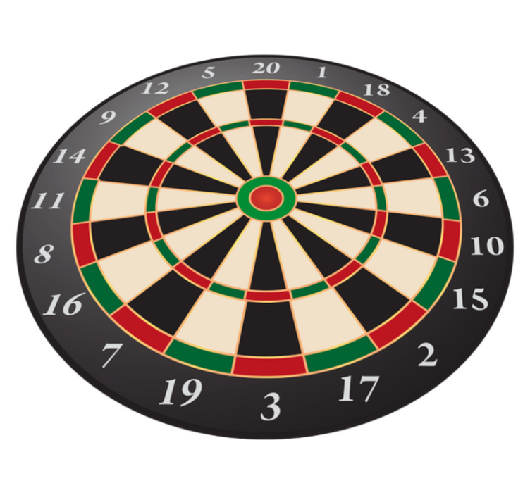 Dartboard Style teenager vinyl rug - TenStickers