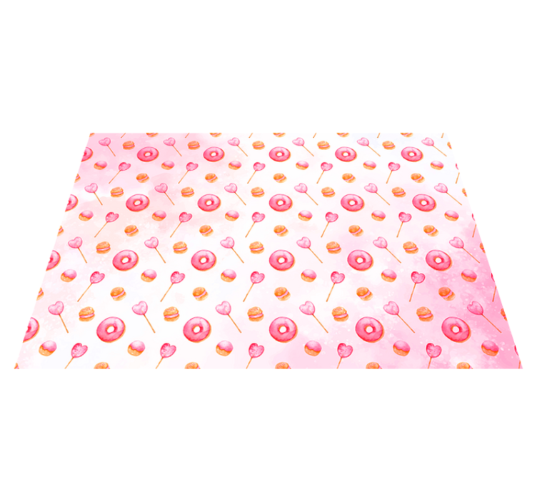 Sweet delight happiness kitchen vinyl rug - TenStickers