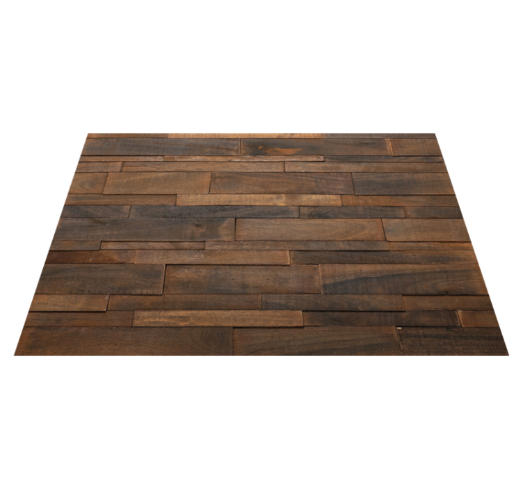 Wooden plank charcoal texture effect vinyl rug - TenStickers