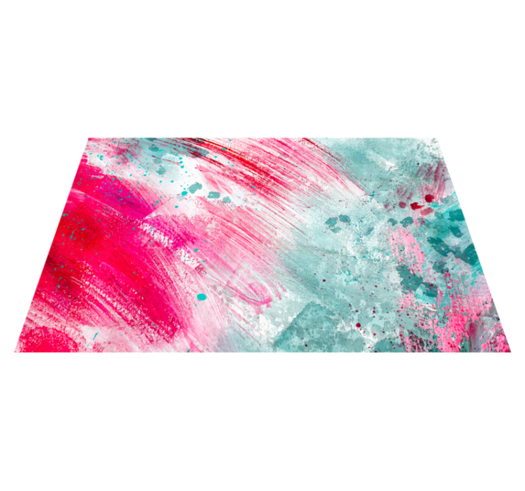 Modern art colorful splash modern vinyl rug - TenStickers