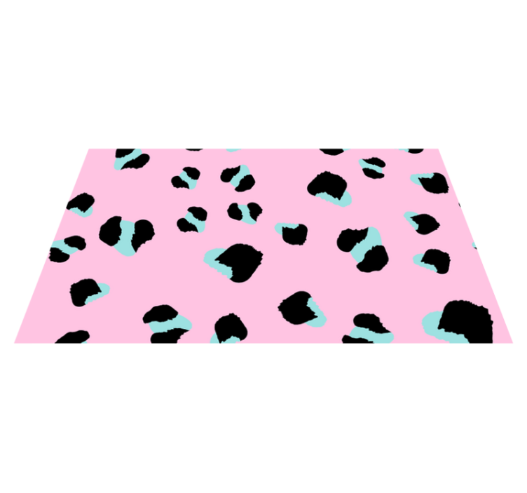 Pink leopard print vinyl rug - TenStickers