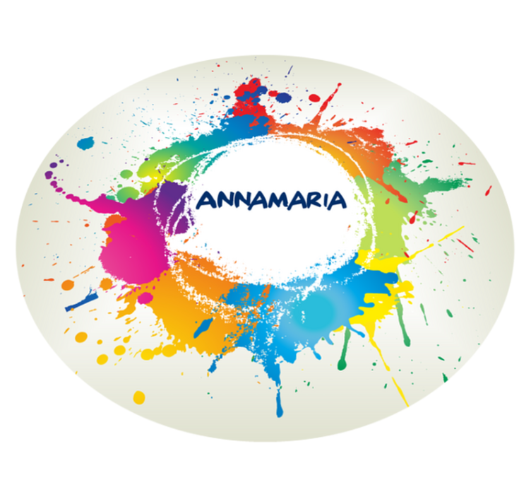 Splashes with name teenager vinyl rug - TenStickers