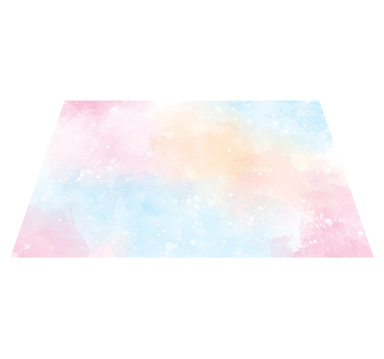 Abstract aquarelle teen vinyl rug - TenStickers