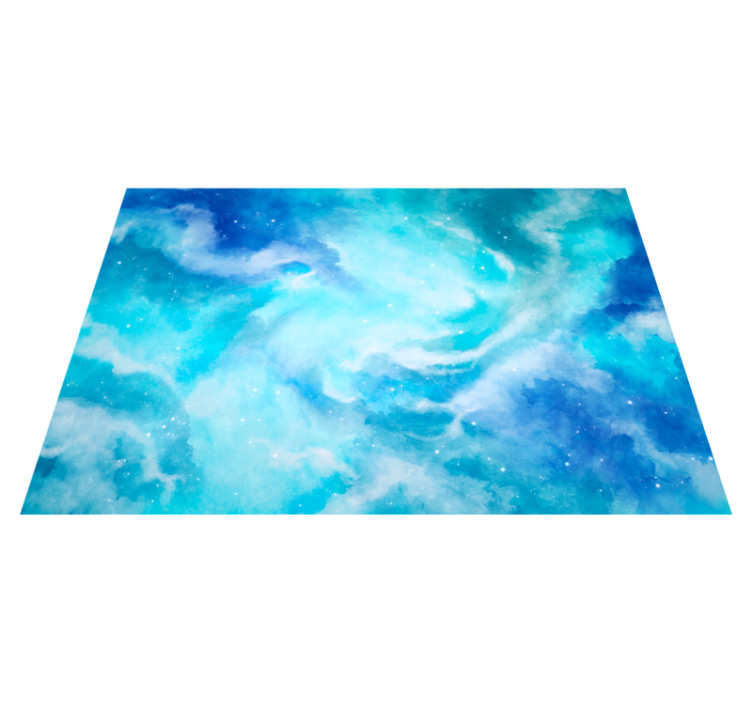 Celestial watercolour vinyl rug - TenStickers