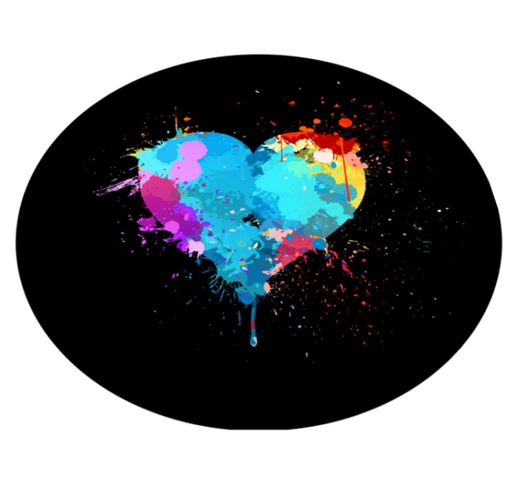 Love and splash modern vinyl rug - TenStickers