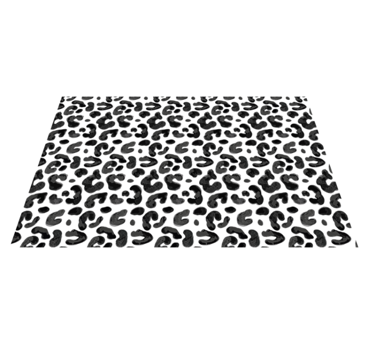 Leopard patterned aesthetic animal print vinyl rug - TenStickers