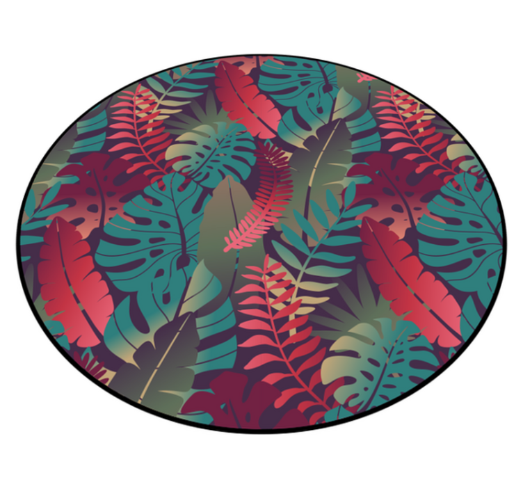Circular flower exotic bedroom vinyl rug - TenStickers